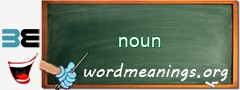 WordMeaning blackboard for noun